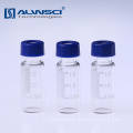 Vaso de Borosilicato gc hplc muestra 2ml Agilent Vial con Patch de Escritura